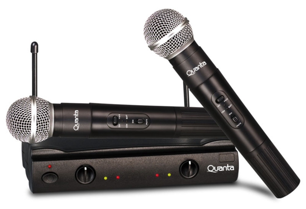 Microfone Profissional Quanta QTMIC-103 Wireless Preto