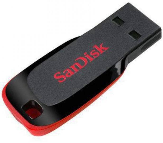 Pendrive Sandisk Cruzer Blade 16GB Z50 - Preto/Vermelho