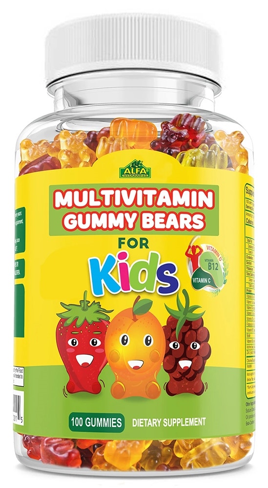Alfa Vitamins Multivitamin Gummy Bears For Kids (100 Gummies)