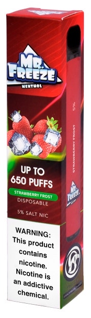 Vape Descartável Mr. Freeze Strawberry Frost - 650 Puffs