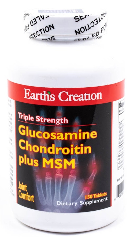 Earth's Creation Glucosamine Chondroitin Plus MSM (150 Tabletas)