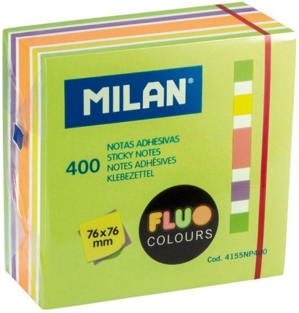 Bloco de Notas Milan Fluo Colours 4155NP400 (400 Folhas)