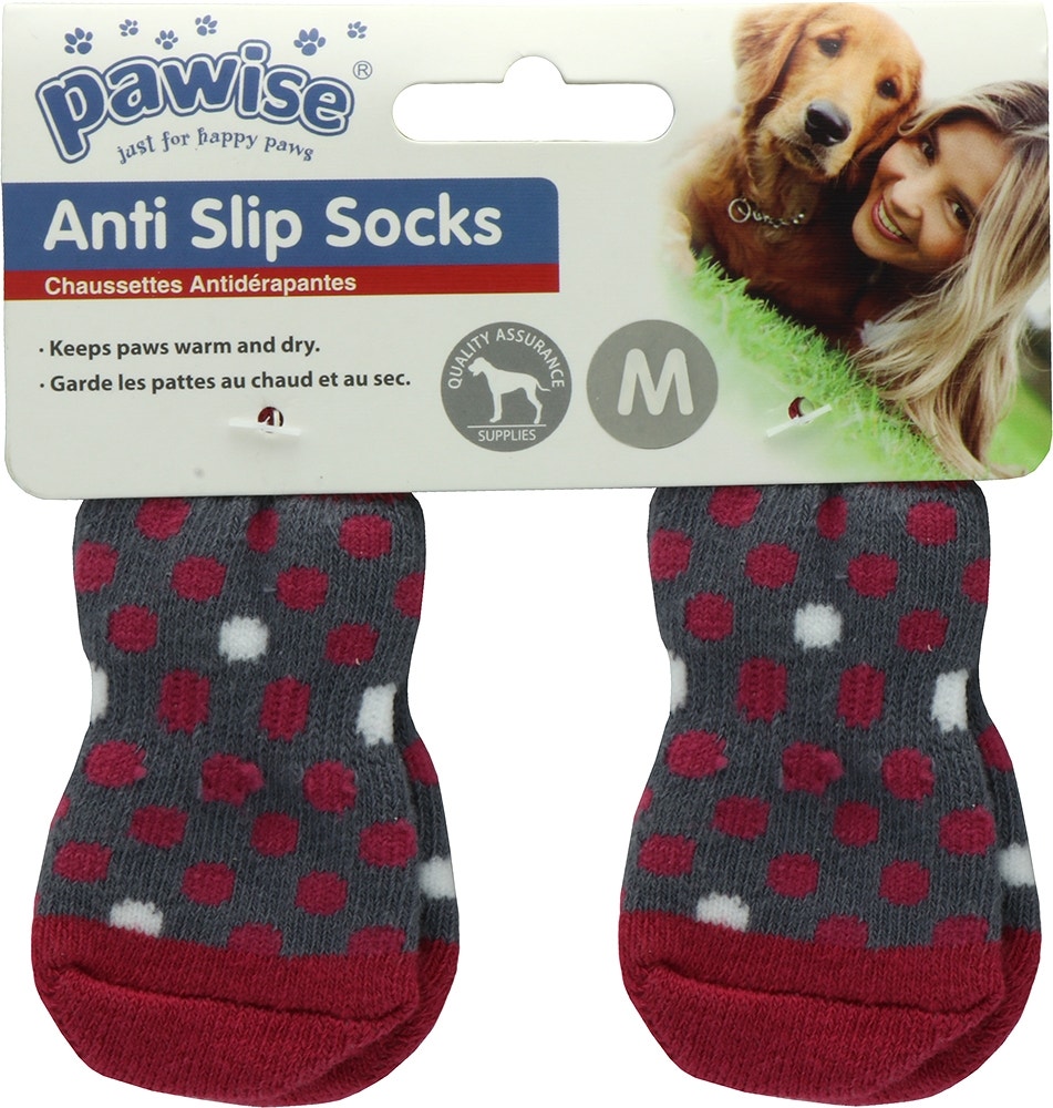 Meias antiderrapante para Mascotes M - Pawise Anti Slip Socks 12993 (2 Pares)