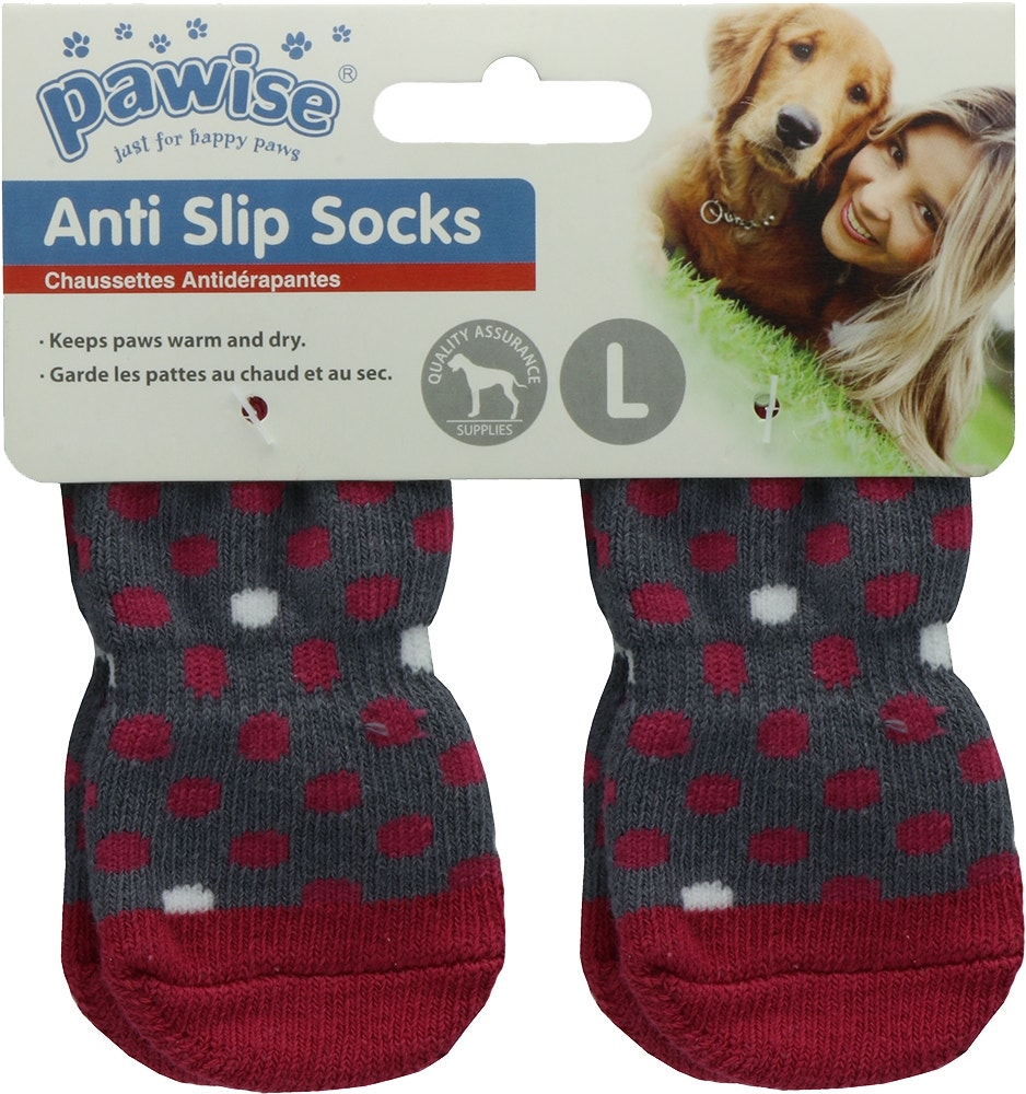 Meias antiderrapante para Mascotes L - Pawise Anti Slip Socks 12994 (2 Pares)