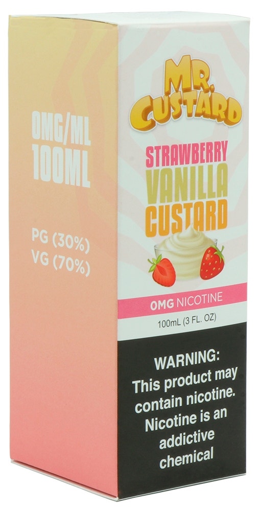 Essência para Vaper Mr. Custard Strawberry Vanilla Custard - 100mL/0MG