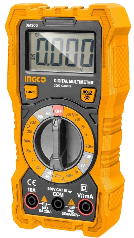 Multimetro Digital Ingco DM200 Cat3 600V