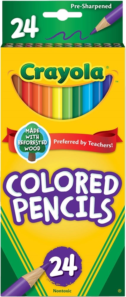 Lápis de Cor Crayola Colored Pencils 68-4024 (24 Unidades)