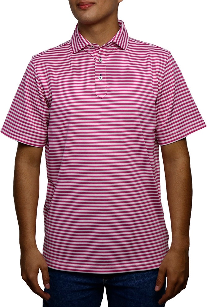Camisa Polo Stitch 231SA0103 - Branco / Rosa