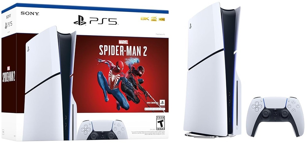 Console Sony PlayStation 5 Slim 8K 1TB Disk CFI-2015 Marvel's Spider-Man 2 (caixa feia)