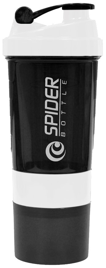 Garrafa Shaker Spider Bottle 500mL - Preto-Branco